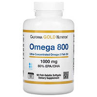 Витамины омега 3 California Gold Nutrition Omega 3 1000 mg (800 mg EPA/DHA)(90 капсул.)