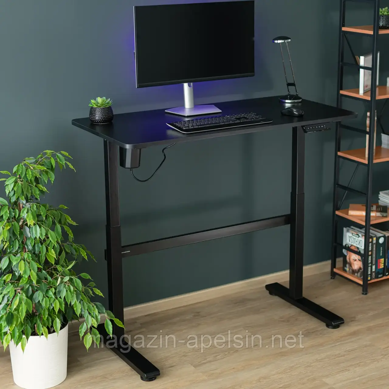 Регулируемый по высоте стол - 1180 x 580 мм - сталь с порошковым ...