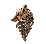 Шикарна чоловіча брошка WOLF у вигляді голови вовка вінтажний, фото 4