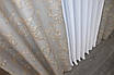 Комплект (2шт. 1.5х2.7м) готових штор із тканини льон рогожка, колекція "Корона Марія". Колір світло-сірий. Код 676ш 30-455, фото 7