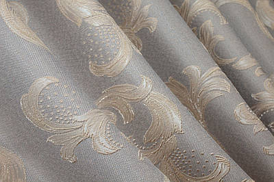 Тканина  льон рогожка, колекція "Корона Марія". Висота 2.8 м. Колір світло-сірий. Код 676ш