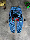 Спортивні чоловічі штани весна-осінь сині з написами The Money, фото 4