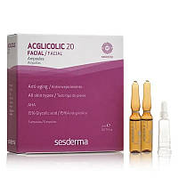 Омолаживающая сыворотка в ампулах с гликолевой кислотой Sesderma Acglicolic 20 Facial Ampoules Anti-Aging