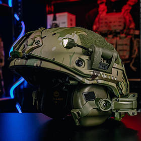 Комплект Шолом FAST Wendy Мультикам + Навушники Earmor M31 + Кріплення "Чебурашка" + Ліхтар + Кавер