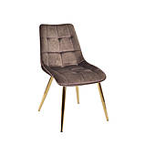 Обідній стілець Алабама ВК — оксамит- шоколад РН-608 + чорний метал, фото 5