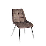 Обідній стілець Алабама ВК — оксамит- шоколад РН-608 + чорний метал, фото 6