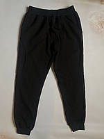 Штаны спортивные подросковые теплые с начесом черные.  164 см