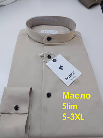 Чоловіча сорочка з довгим рукавом Palmen/slim/масло, стійка, фото 3