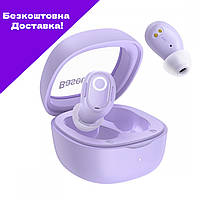 Беспроводные наушники вакуумные Baseus Bowie WM02 TWS purple | Bluetooth наушники капельки с микрофоном