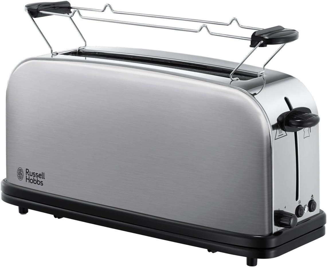 Тостер з довгими слотами Russell Hobbs серії Oxford 1000Вт Нержавіюча сталь (21396-56)