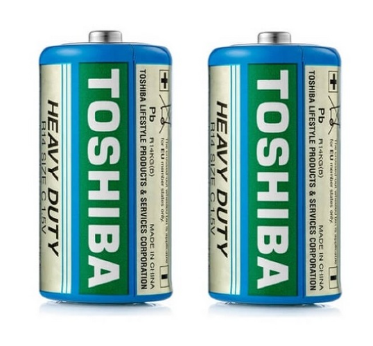 Батарейки TOSHIBA R14 box 2 шт