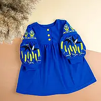 Вышиванка для девочки Платье с вышивкой детское Флисовое
