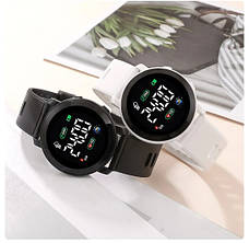 Годинник для пар 2шт, світлодіодний цифровий годинник для чоловіків і жінок, спортивний силіконовий годинник, фото 3