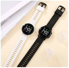 Годинник для пар 2шт, світлодіодний цифровий годинник для чоловіків і жінок, спортивний силіконовий годинник, фото 2