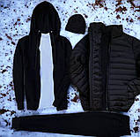 Комплект з курткою (худь на змійці + штани + футболка + шапка + куртка), фото 2