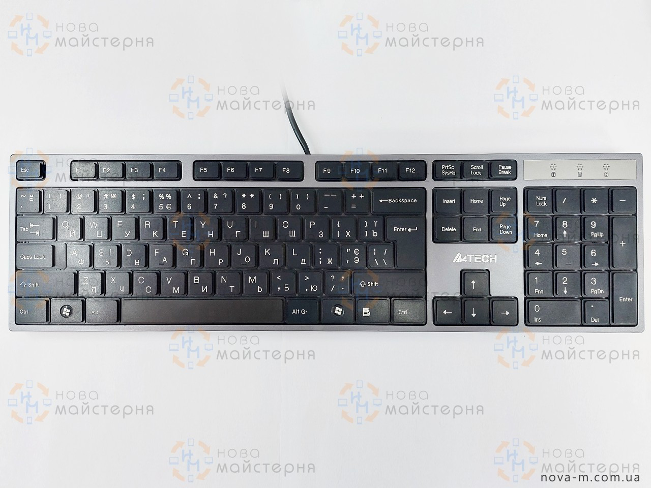 (Б/у) Клавиатура A4Tech KD-300 Slim Silver-Black USB - фото 1 - id-p2084206952