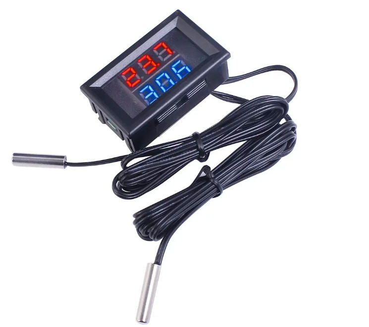 Цифровий термометр з датчиком на виносі 1м два датчики