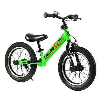 Дитячий велобіг "CORSO LAMBO" 14 дюймів (ручне гальмо, підніжка, підставка для ніг) LB-14700