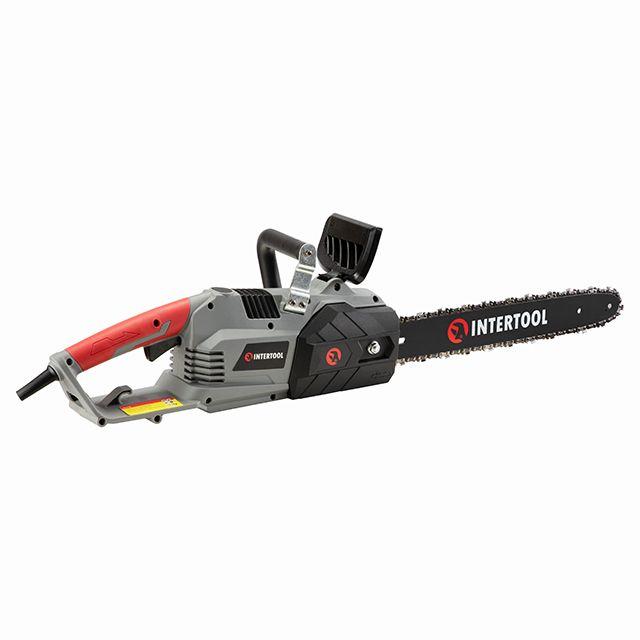 Пила INTERTOOL DT-2204 ланцюгова електрична 2400 Вт, шина 40 см, плавний пуск, прямий двигун