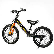 Дитячий велобіг "CORSO LAMBO" 14 дюймів (ручне гальмо, підніжка, підставка для ніг) LB-14084, фото 4