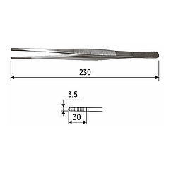 Пінцет анатомічний 230мм J-16-217 (Surgicon)