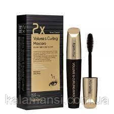 Туш для вій об´єм та підкручування FarmStay 2X Volume Curling Mascara 12 г