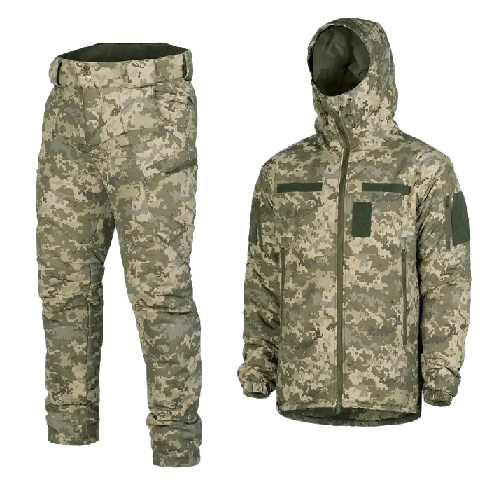 Чоловічий теплий костюм (куртка та штани) Cyclone NordStorm MM14 (6619) Піксель S, фото 1