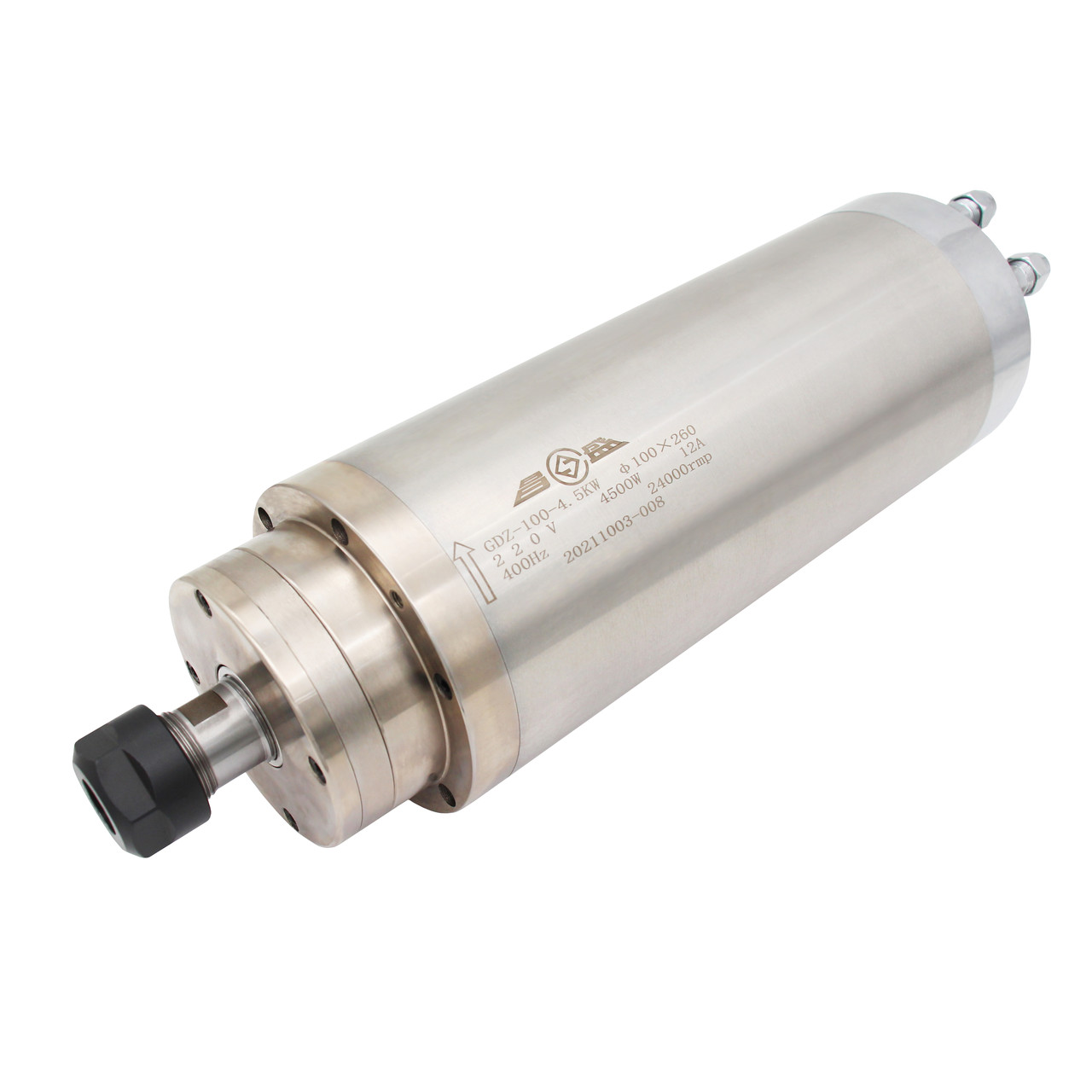 Шпиндель GDZ-100-4.5 100X260, 220 В 4.5 kW 12А ER20 водяне охолодження