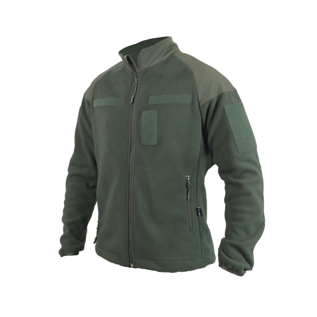 Тактична флісова кофта Militex Windproof Хакі mod.1 S(46) | Кофта для військових З вставками з плащової тканини