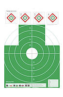 Мишень ИБИС №4 зеленая с пристрелочными ромбами, мишень для стрельбы