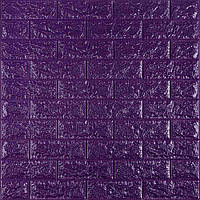 3D панель самоклеющаяся кирпич Фиолетовый 700x770x7мм (016-7) SW-00000062