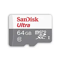 Карта памяти SanDisk microSDXC 64Gb Ultra Class10 UHS-I (667x) + SD адаптор