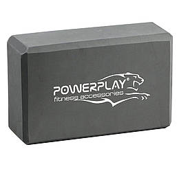 Блок для йоги PowerPlay 4006 Yoga Brick Сірий