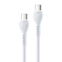 Кабель Hoco X37 Cool power 60W charging data cable Type-C to Type-C White