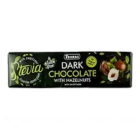 Черный шоколад без сахара с фундуком Torras stevia dark hazelnuts 300g
