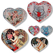 Магніти на холодильник Серце кераміка розмір 7*7 см, фото 2
