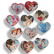 Магніти на холодильник Серце кераміка розмір 7*7 см, фото 4