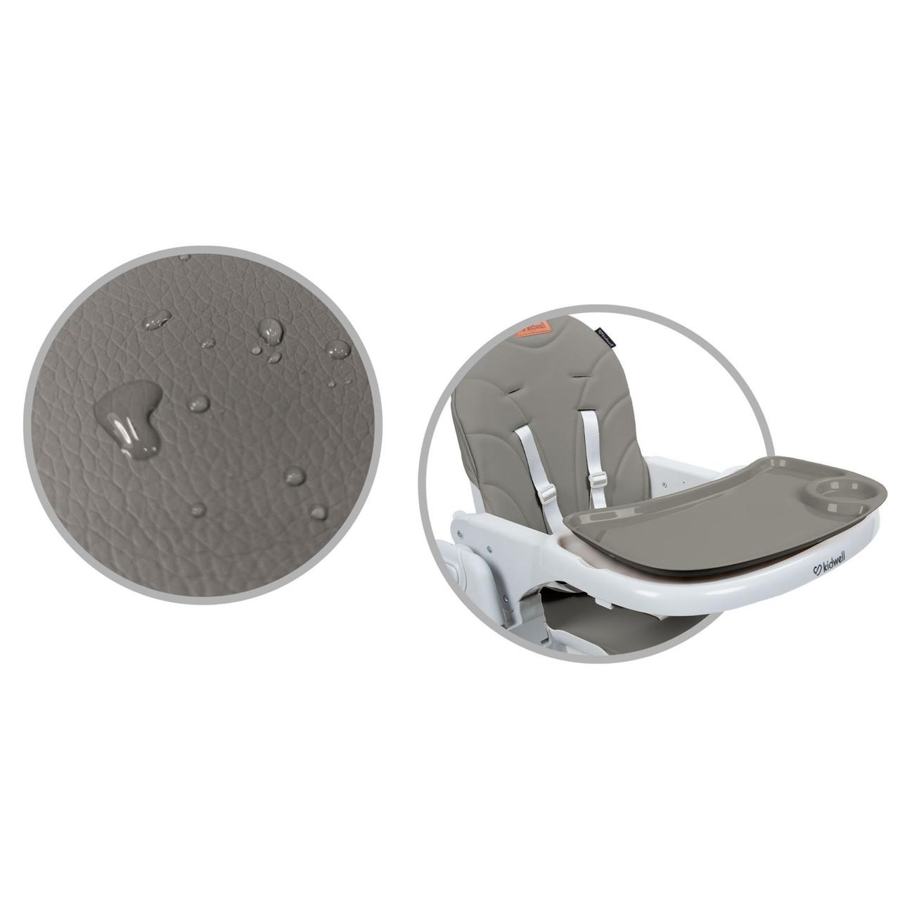 Стульчик для кормления 2 в 1 Kidwell BENO Grey Складной стульчик для кормления - фото 4 - id-p2084234144