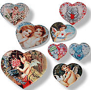 Магніти на холодильник Серце кераміка розмір 7*7 см, фото 3