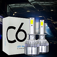 Комплект автомобильных LED ламп C6-H7 2 шт автолампы