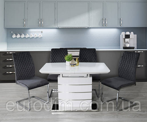Стіл Х'юстон MINI White chrome leg DT-9123, фото 3