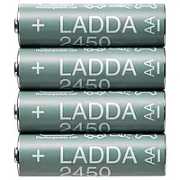 ІКЕА LADDA Акумуляторна батарея HR06 AA 1,2 В, 2450 мАг 50504692