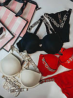 Комплект женского нижнего белья буквы стразы Victoria's Secret