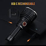 Ліхтар WURKKOS TS30s PRO (6000LM, 1086 метрів, SBT90.2 led, 21700, USB-C) Без батареї, фото 8