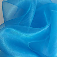Ткань Органза Темно-голубой