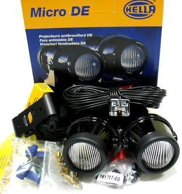 Фара протитуманного світла Hella Micro DE 1NL008090821 (комплект 2 фари чорний ободок)