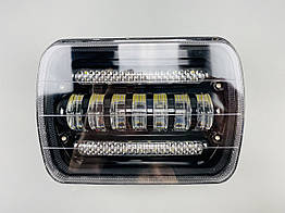 Світлодіодний прожектор фара, передні фари для вантажівок Фара LED прямокутна 70W + DRL
