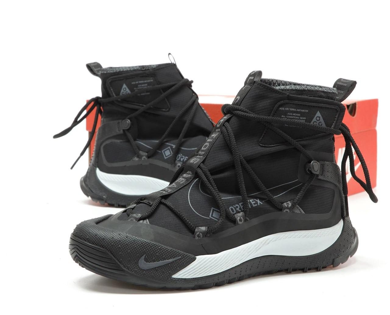 Чоловічі чорні Кросівки Nike ACG Air Terra Antarktik Black Gor-Tex, фото 1