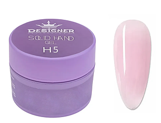 Гель для нарощування Designer Solid Hand Gel H5, 15 мл (світло-рожевий)