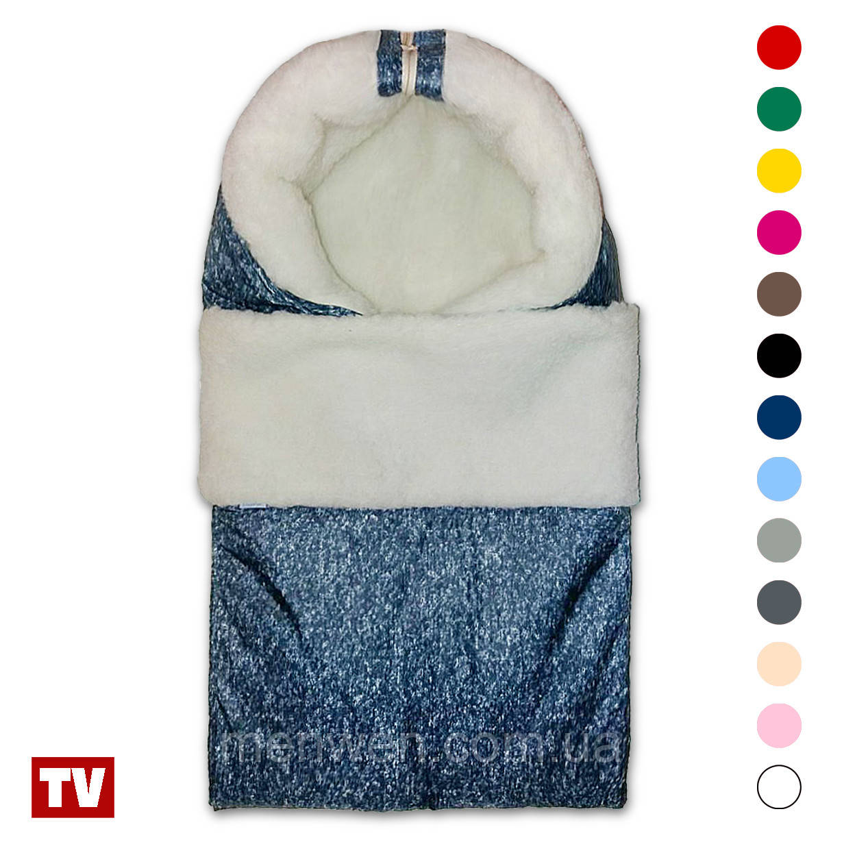 Зимовий конверт-ковдра для новонародженого, фото 1